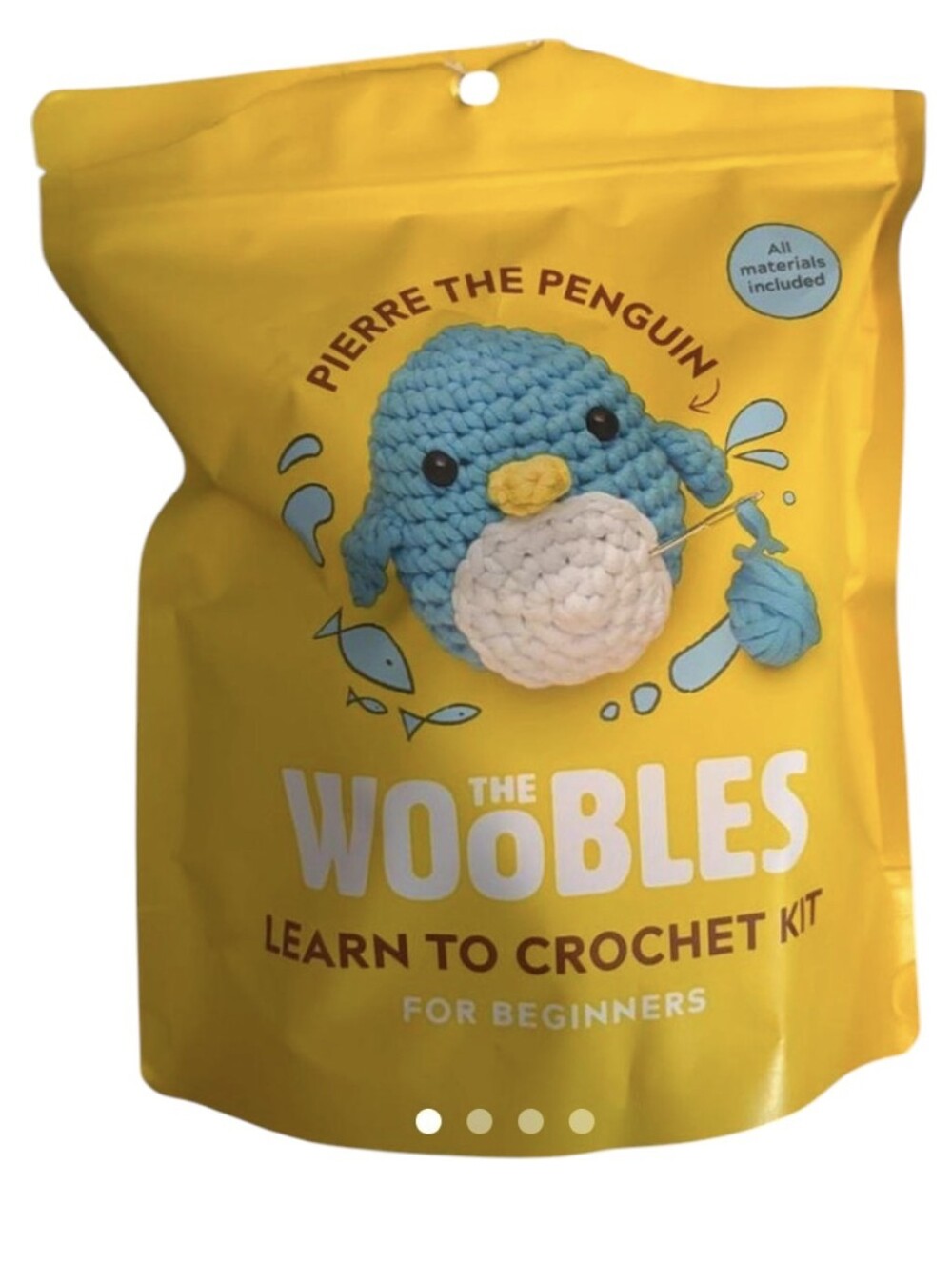 New Woobles Penguin Crochet for beginners kit. Open but unused.